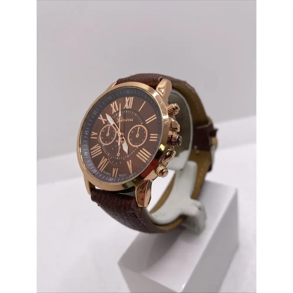 Geneva Rose Gold Watch New Battery